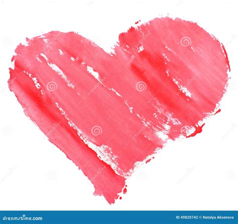 Love Heart Paint Watercolour Stock Illustration Illustration Of