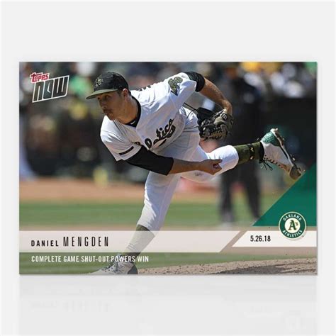 Daniel Mengden 05 26 2018 TOPPS NOW Card 249 Print Run 156