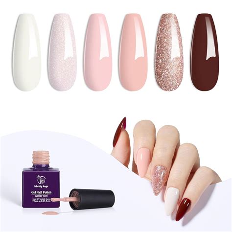 Amazon LIBERTY BUGS Nude Pink Gel Nail Polish Set Colors
