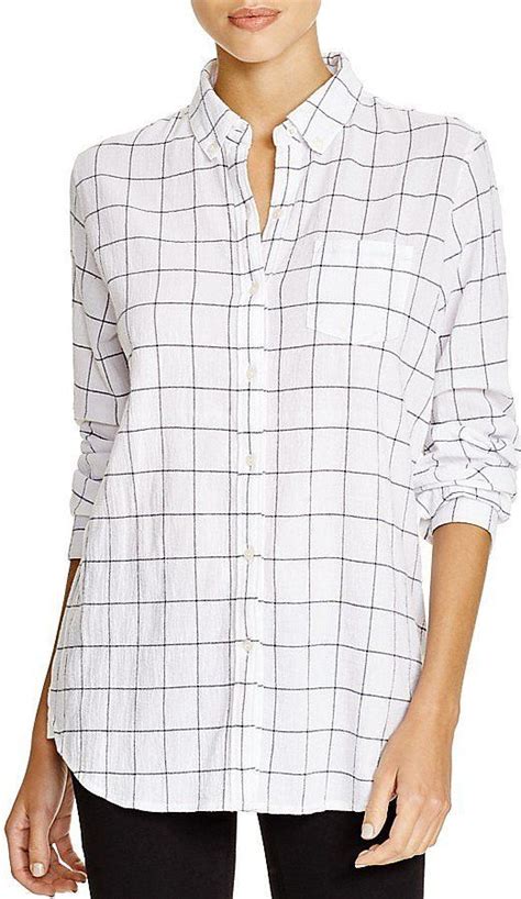 Windowpane Plaid Shirt Bloomingdales Fashion