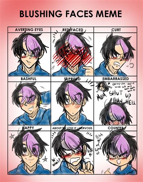 Blushing Meme By Dbz Senpai On Deviantart