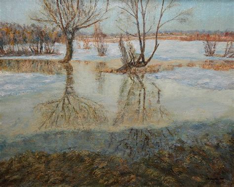 Картина «Весна разлив.» Холст, Масло 2003 г.