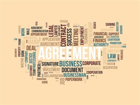 Premium Vector Word Cloud Background Concept For Agreement Corporate