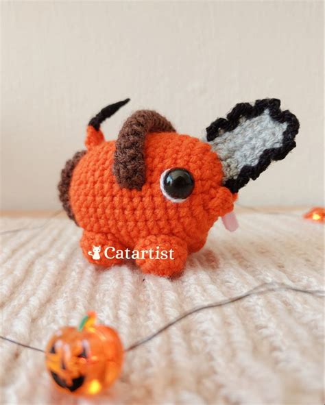 Pochita Chainsaw Man Peluche Tejido Amigurumi En 2023 Peluche Tejido