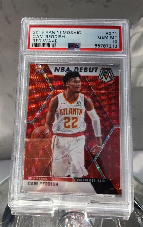 2019 20 Mosaic Cam Reddish Red Wave ROOKIE NBA Debut PSA 10 GM MT EBay