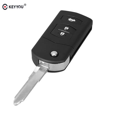 KEYYOU 10X 3 BUTTON REMOTE FOLDING FLIP KEY SHELL CASE FOB PAD FOR