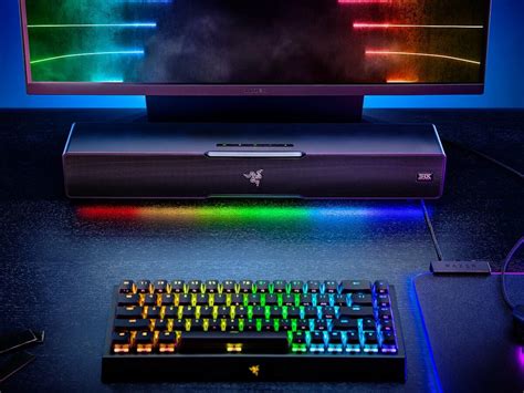 Razer Leviathan V Pc Gaming Soundbar With A Subwoofer Illuminates Your