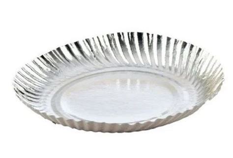 Silver Disposable Plain Paper Plate For Event And Party At Best Price