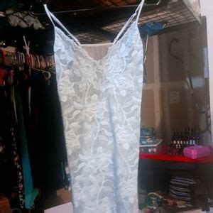 None Intimates Sleepwear Light Baby Blue Lace Sheer Lingerie Nightie Poshmark