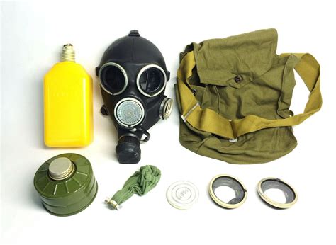 Soviet Russian Gas Mask GP 7 Black Rubber New Without Filter With