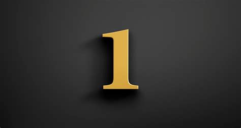 Golden Number One Stock Photo - Download Image Now - Number 1, Single