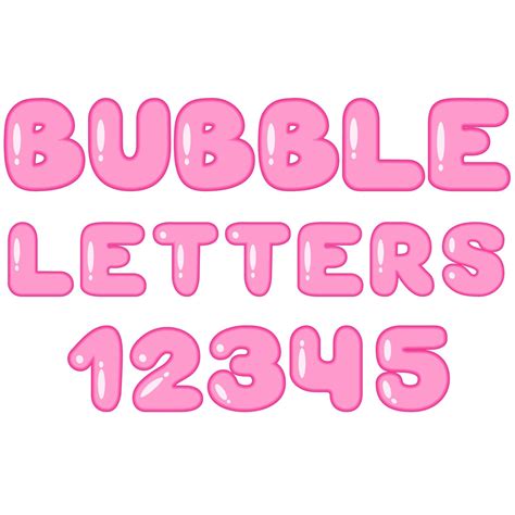 Bubbly letters clipart png svg bundle in 2024 | Lettering, 3d alphabet