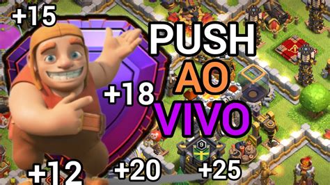 PUSH CV 11 E ATACANDO NAS RIDES AO VIVOCLASH OF CLANS YouTube