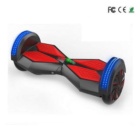 Patineta Electrica Self Balance Hoverboard Oferta Luz Led Roja Con Gris