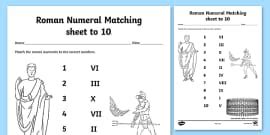 Roman Numerals To Worksheet Teacher Made