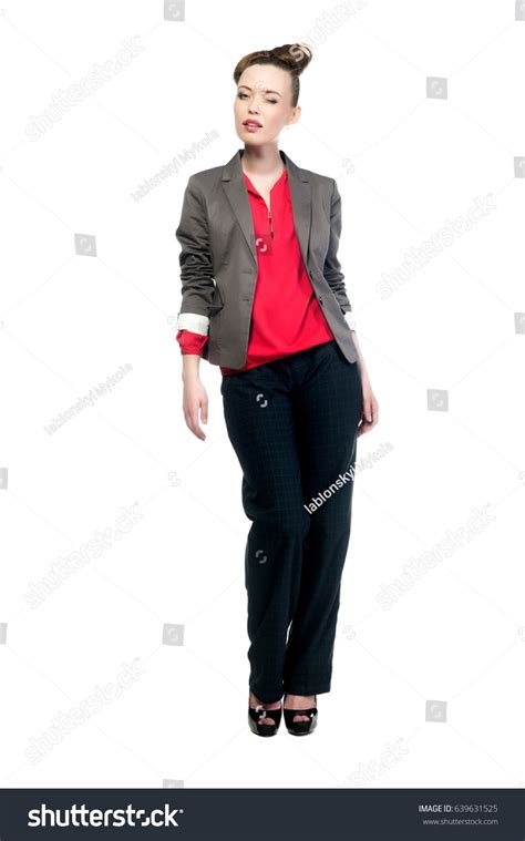 Beautiful Sexy Brunette Girl Red Dress Stock Photo Shutterstock