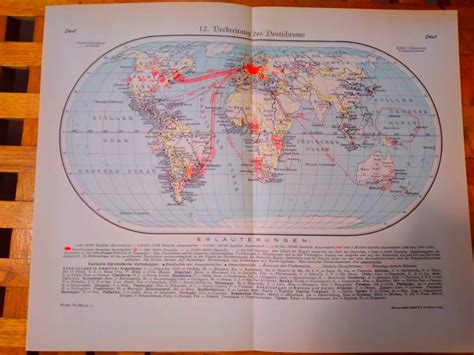 Stara Geografska Karta Širenje NjemaČkog Carstva