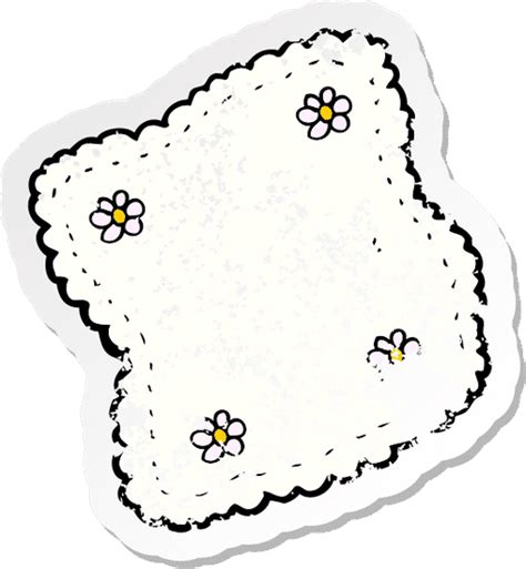 Retro Distressed Sticker Of A Cartoon Handkerchief Canva