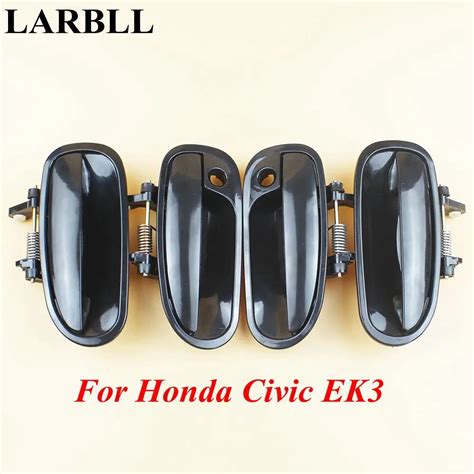 Larbll Car Accessories Front Rear Left Right Black Outside Exterior Door Handle Fit For Honda