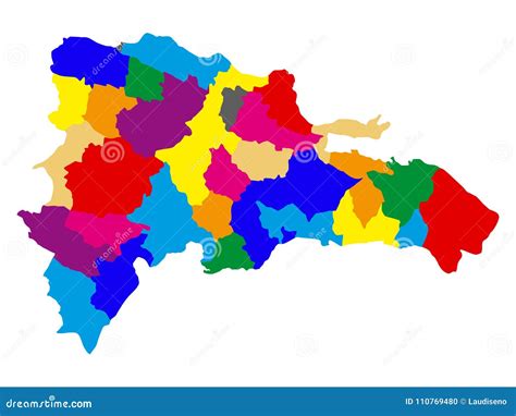 Mapa Político De La República Dominicana Ilustración Del Vector Ilustración De Internacional