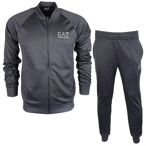 Ea7 Emporio Armani Ea7 Emporio Armani Carbon Black Zip Up Polyester