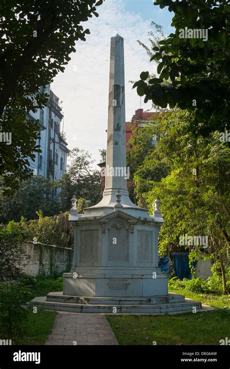 India, West Bengal, Kolkata, memorial to the black hole of Calcutta ...