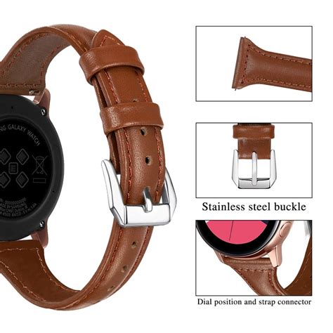 Samsung Galaxy Watch Mm Slim Lederarmband Braun