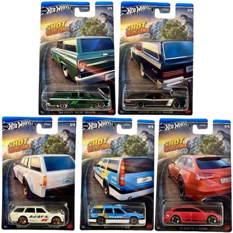 Hotwheels Set Hot Wagons Chevy GTO Datsun Volvo Audi สเกล 1 64 Lazada co th