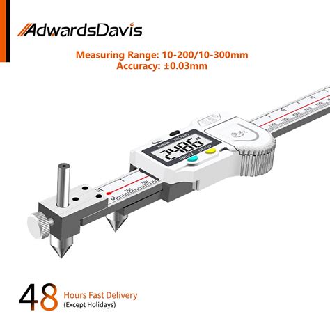 Center Distance Digital Caliper 10 200mm Horizontal Hole Pitch