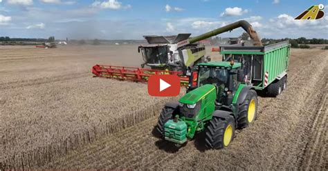 AgrarBlick Gut Hohen Luckow Weizenernte 2023 Im Video Sind 3 Claas