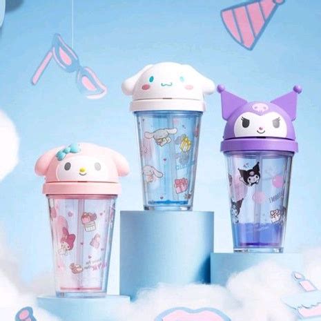 Jual Gelas Karakter Sanrio Ori Miniso Gelas Sedotan Cinnamoroll Mug