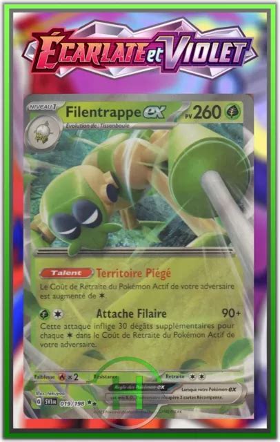 FILENTRAPPE EX EV1 ÉCARLATE et Violet 019 198 Carte Pokémon