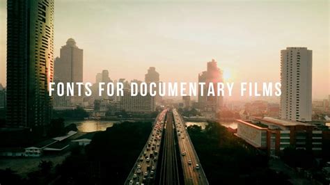 FREE Fonts for Documentary Films | Cinematic Fonts 2020