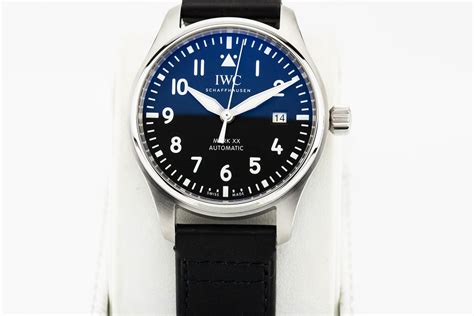 Fsot IWC Pilot S Watch Mark XX Black Dial Leather IW328201