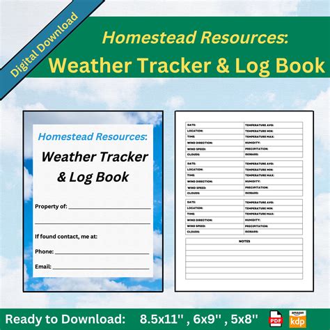 Homestead Resources: Weather Tracker and Log Book 180 Pages Ready to ...