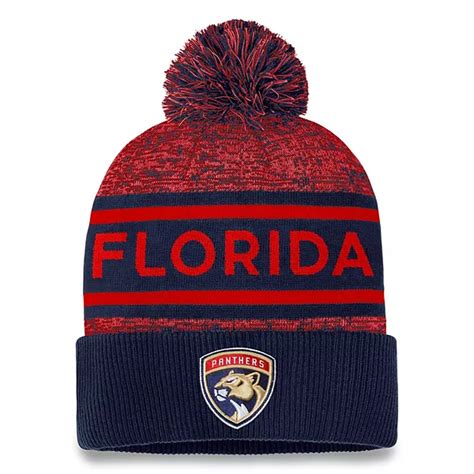 Mens Fanatics Branded Navy Red Florida Panthers Authentic Pro Cuffed