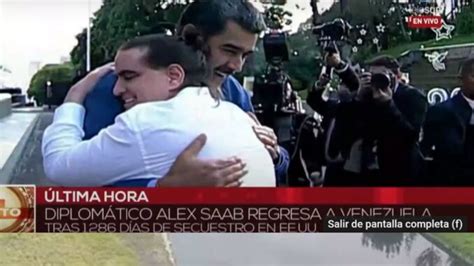 Álex Saab llegó a Venezuela fue recibido por Nicolás Maduro tras