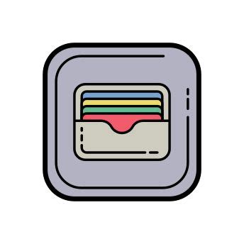 Wallet Symbols And Icons In Color Hand Drawn Style Png Svg Ios App