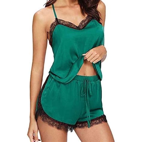Nuisette Sexy Femme Lingerie en Dentelle Vert pin Vert pin Cdiscount Prêt à Porter