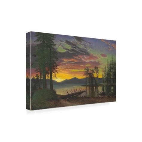 Albert Bierstadt Twilight Lake Tahoe 1870s Canvas Art Bed Bath