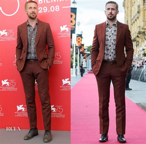 Ryan Gosling Loves Burnt Orange Suits Red Carpet Fashion Awards