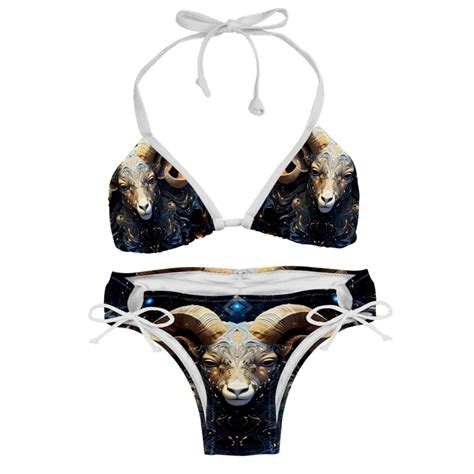 Aries Constellation Detachable Sponge Adjustable Strap Bikini Set Two Pack Ideal For All