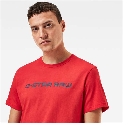 Graphic Core Straight T Shirt Red G Star Raw Za