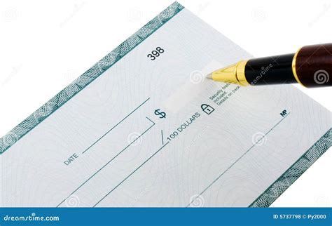 Writing A Check With Ballpoint Pen Stock Photo Image Of Paying