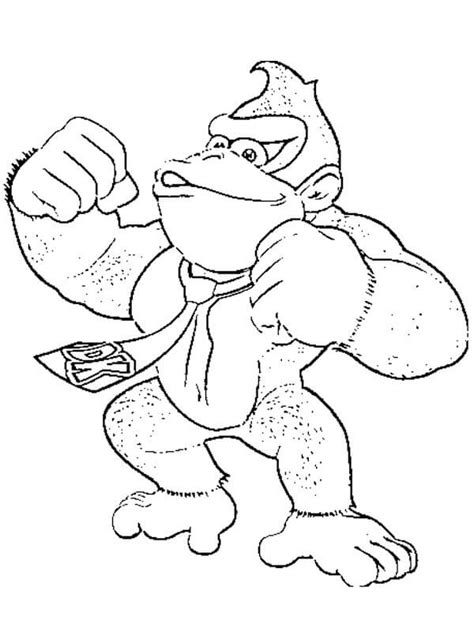 Dibujo De Donkey Kong Para Colorear Imprimir E Dibujar ColoringOnly