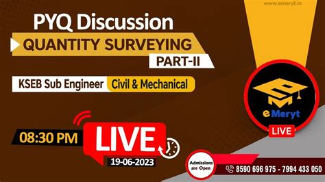 Kerala PSC KSEB Sub Engineer Civil Mechanical YouTube