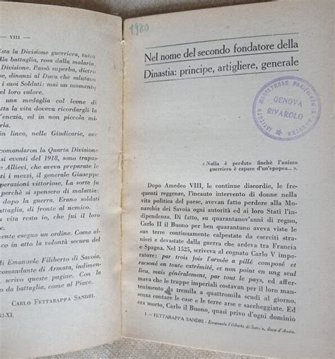 Carlo Fettarappa Sandri Emanuele Filiberto Di Savoia Duca D Aosta Usato