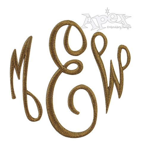 Empire Monogram Embroidery Font Apex Monogram Designs And Fonts