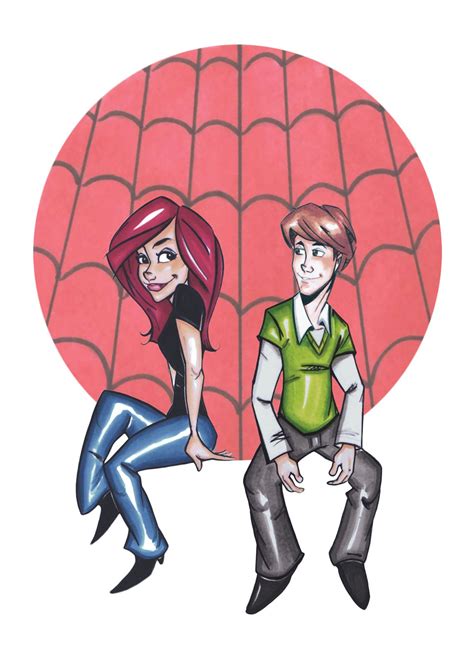 TALI'S DINER: MJ and Peter Parker (colored with Copic markers)