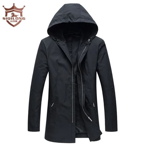 2018 Spring Long Trench Coat Men New Hooded Waterproof Jackets Coats British Style Fashion